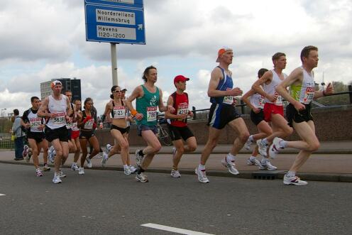 Anton in groep op varkenoords viaduct 2008